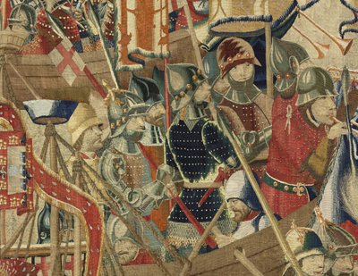 Tapisserie montrant les conquêtes du roi Alphonse V du Portugal - Flemish School