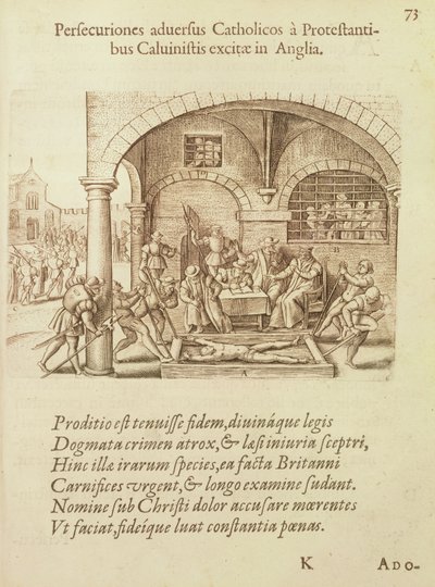 La persécution des catholiques anglais par les protestants calvinistes - Flemish School