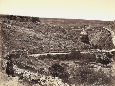 Vue panoramique de la vallée de Cédron ou Josaphat, avec le tombeau d