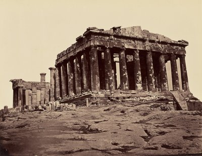 Parthénon, pris des propylees - Athenes. [Du nord à l