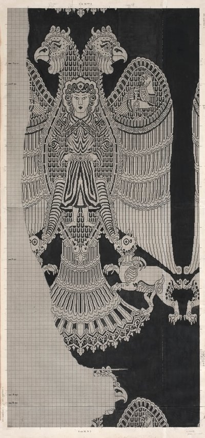 Dessin schématique de soie Buyide (1962.264) - Félix Guichert