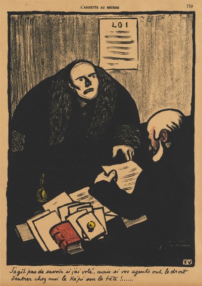 Crimes et châtiments II, 759 : La question est, non pas si... - Félix Vallotton