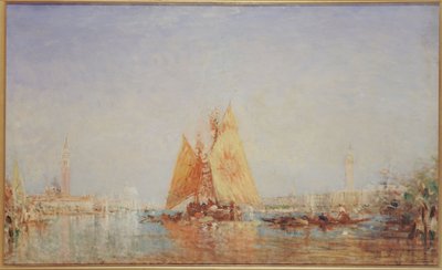 Venise, Trabaccolo à voile jaune, entre 1870 et 1890 - Félix Ziem