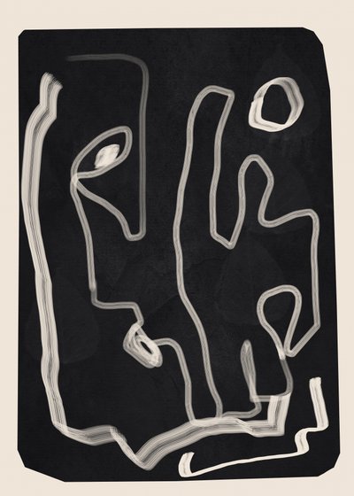 Ligne de contour abstraite - Flow Line