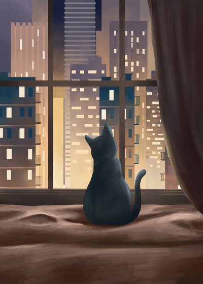Black Cat City Glow - Flow Line