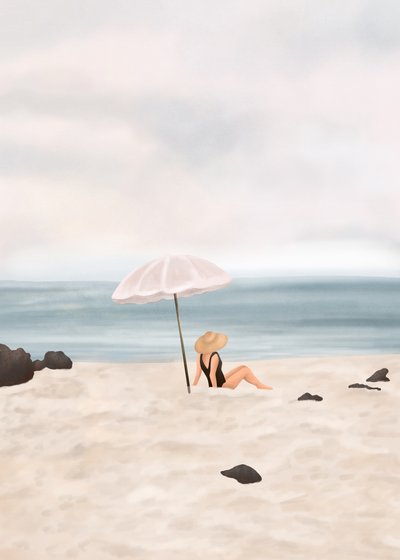 Une scène de plage sereine - Flow Line