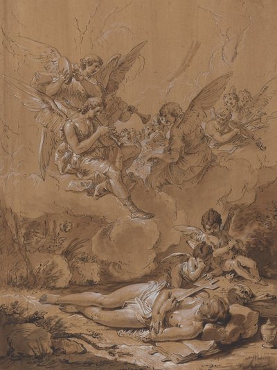 Mort de la Madeleine - Follower of Francesco Fontebasso