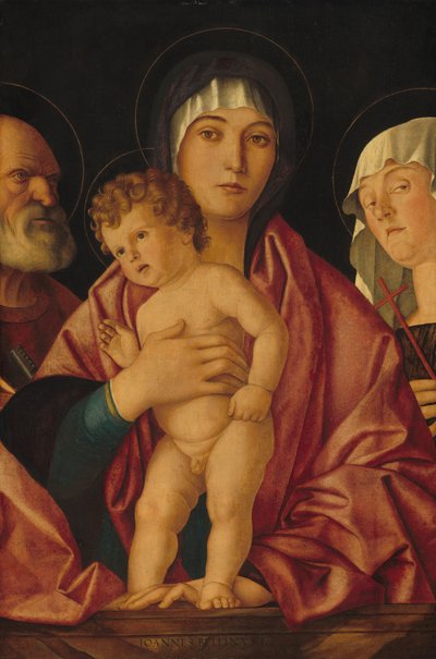 Madone et Enfant avec saints - Follower of Giovanni Bellini