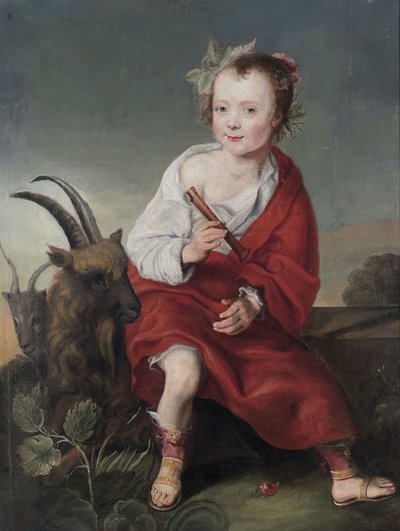 Une jeune fille ( ) avec une flûte et des chèvres - Follower of Jacob Gerritsz. Cuyp