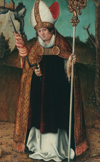 Allemand :  Hl. Erasmus Saint Erasmus - Follower of Lucas Cranach the Elder