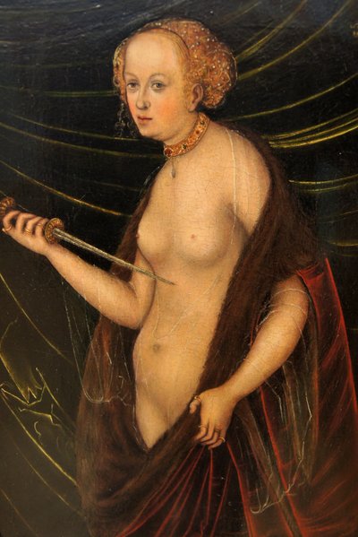 Allemand : Selbstmord der Lucretia Le suicide de Lucrèce - Follower of Lucas Cranach the Elder