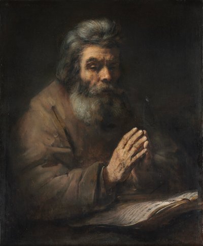 Un Vieil Homme en Prière - Follower of Rembrandt van Rijn