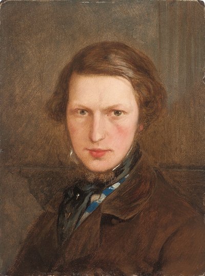 Autoportrait en manteau brun, c. 1844 - Ford Madox Brown