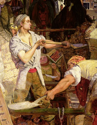 Travail : Ouvrier avec un œillet dans la bouche - Ford Madox Brown
