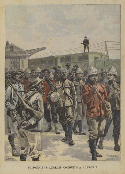 Prisonniers britanniques capturés par les Boers transportés à Pretoria - Fortune Louis Meaulle