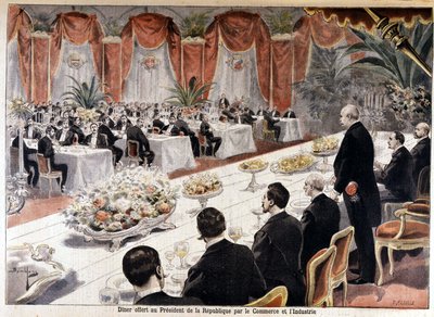 Dîner offert au Président de la République Félix Faure par le Commerce et l