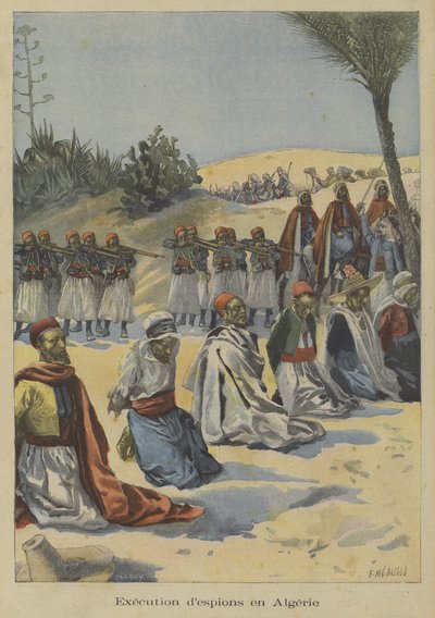 Troupes coloniales françaises exécutant des espions en Algérie - Fortune Louis Meaulle