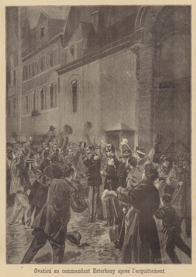 Ovation pour le major Esterhazy après son acquittement - Fortune Louis Meaulle