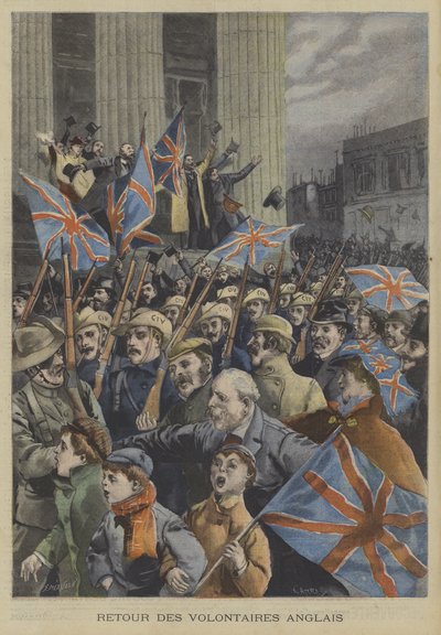 Soldats de la City of London Imperial Volunteers défilant à Londres à leur retour de la guerre des Boers - Fortune Louis Meaulle