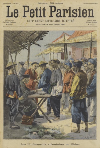 La révolte des Boxers : enrôlement de volontaires en Chine - Fortune Louis Meaulle