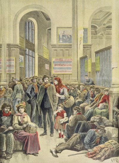 Émigrants italiens à la Gare Saint-Lazare, de 