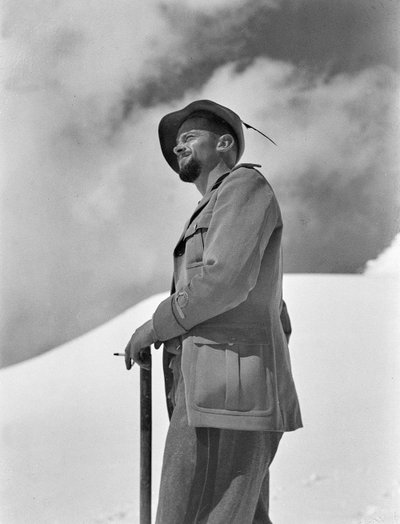 Soldat Alpino dans la neige - Fosco Maraini