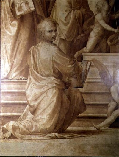 Le Grand Retable du Conseil, détail (jeune saint agenouillé) - Fra Bartolomeo