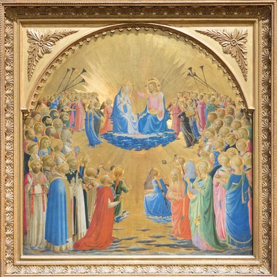 Glorification de la Vierge avec anges et saints - Fra (c.1387 1455) Angelico
