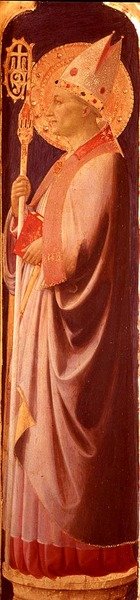 Saint Augustin, pilastre du panneau droit du retable de Santa Trinita, vers 1434 - Fra  Angelico