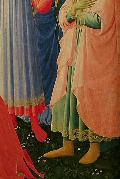Détail du retable de Santa Trinita, cadre et pinacles par Lorenzo Monaco - Fra Angelico