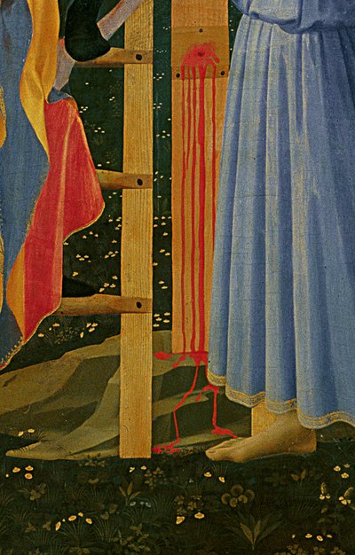 Détail du retable de Santa Trinita, cadre et pinacles par Lorenzo Monaco - Fra Angelico