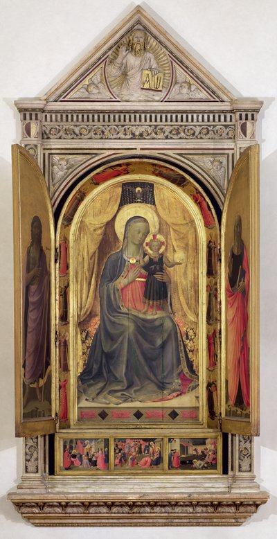 Le Triptyque des Linaiuoli (avec volets ouverts) : La Vierge et l