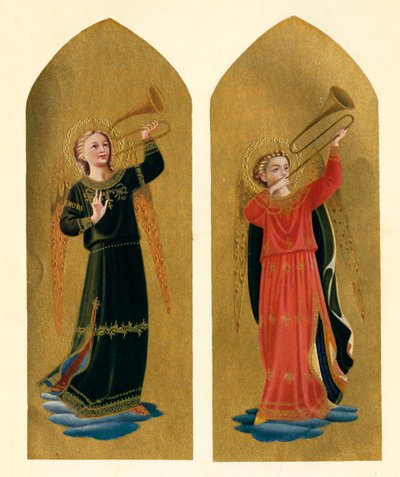 Deux anges avec des trompettes, XVe siècle, vers 1909 - Fra Angelico