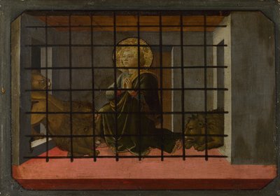 Saint Mamas en prison jeté aux lions, panneau de prédelle du retable de la Sainte Trinité de Pistoia, 1455-1460 - Fra Filippo Lippi