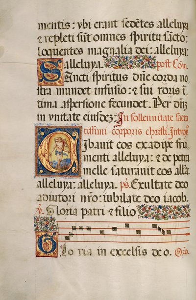 Initiale C : Le Christ ressuscité - Fra Vincentius a Fundis