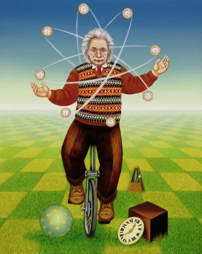 Einstein jonglant avec le temps - Frances Broomfield