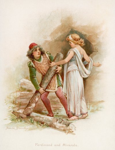 Ferdinand et Miranda de La Tempête de Shakespeare - Frances Brundage