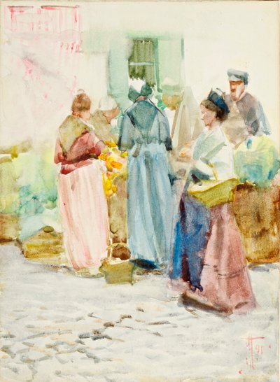 Un Coin Animé à Arles - Frances Hodgkins