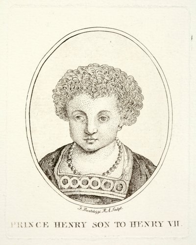 Prince Henry, futur roi Henry VIII, fils de Henry VII et Elizabeth d
