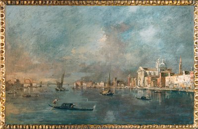 Vue de la Giudecca avec les Zattere - Vue du canal de la Giudecca et des Zattere ... - Francesco (circle of) Guardi