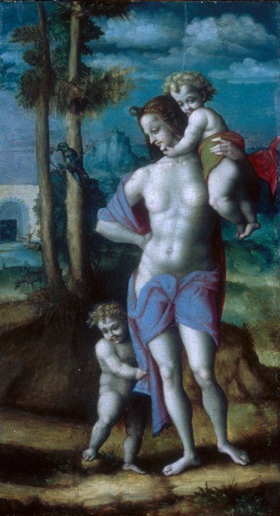 Eve avec Caïn et Abel - Francesco Bacchiacca