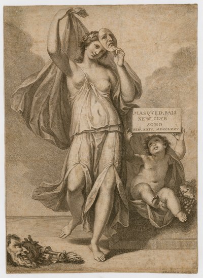 Invitation à un bal masqué à Soho en 1775 - Francesco Bartolozzi