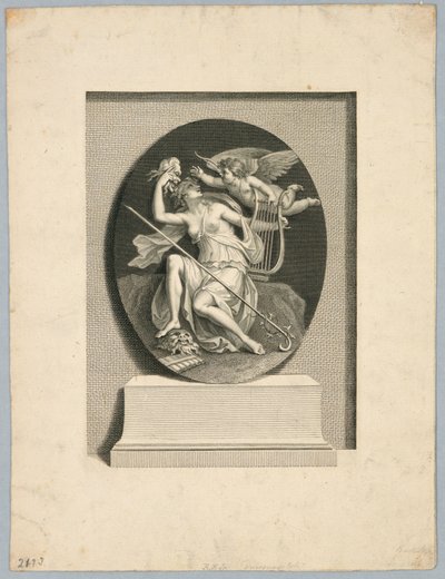 Muse avec les masques dramatiques - Francesco Bartolozzi
