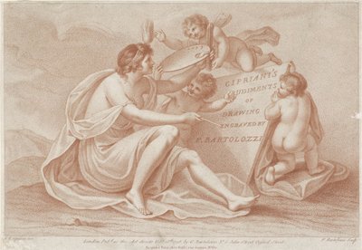 Page de titre avec personnification de la peinture - Francesco Bartolozzi