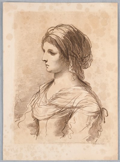 Femme avec un turban - Francesco Bartolozzi