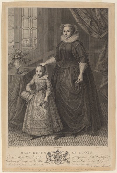 Marie, reine des Écossais - Francesco Bartolozzi after Federico Zuccaro