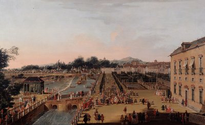 Ferdinand VI et Barbara de Bragance dans les jardins d