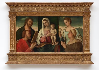 Madone et enfant avec saints et donateurs - Francesco Bissolo
