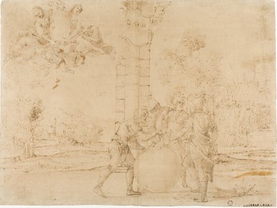 Octavien, Marc Antoine et Lépide divisant l