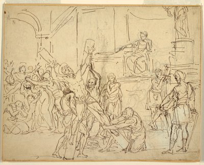 Dessin, Martyre de Saint-André, 1825-50 - Francesco Coghetti